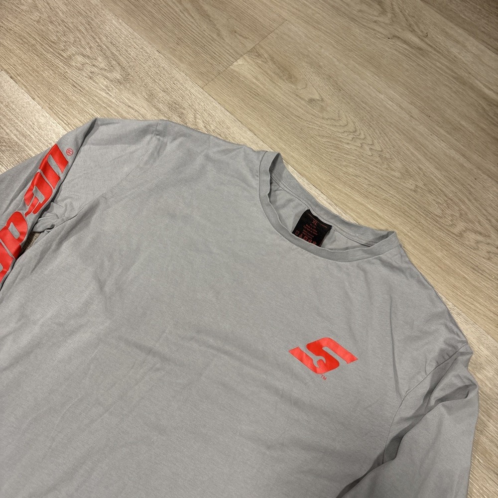 Snap On Tools Shirt Mens XL Gray Long Sleeve Logo Work Workwear